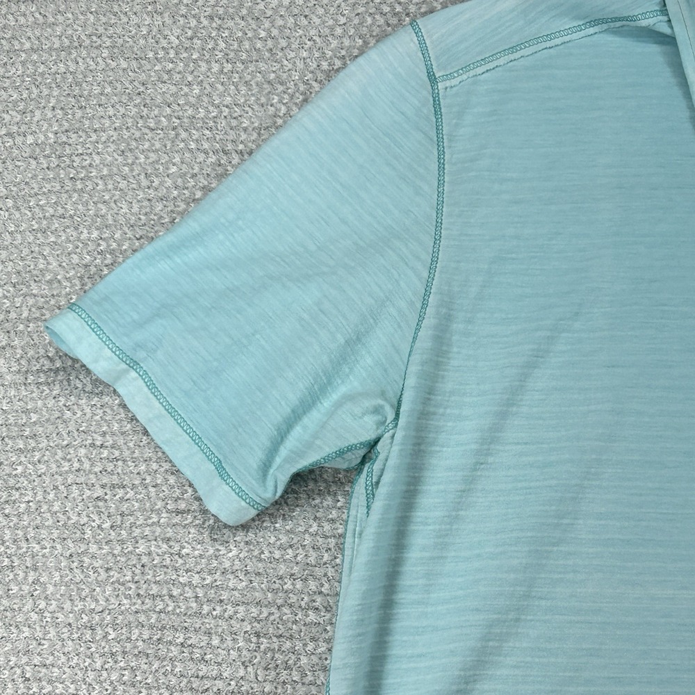 Tommy Bahama Shirt Men's Large Teal Blue Cirrus Coast Polo Casual Golf Stretch - Picture 3 of 10